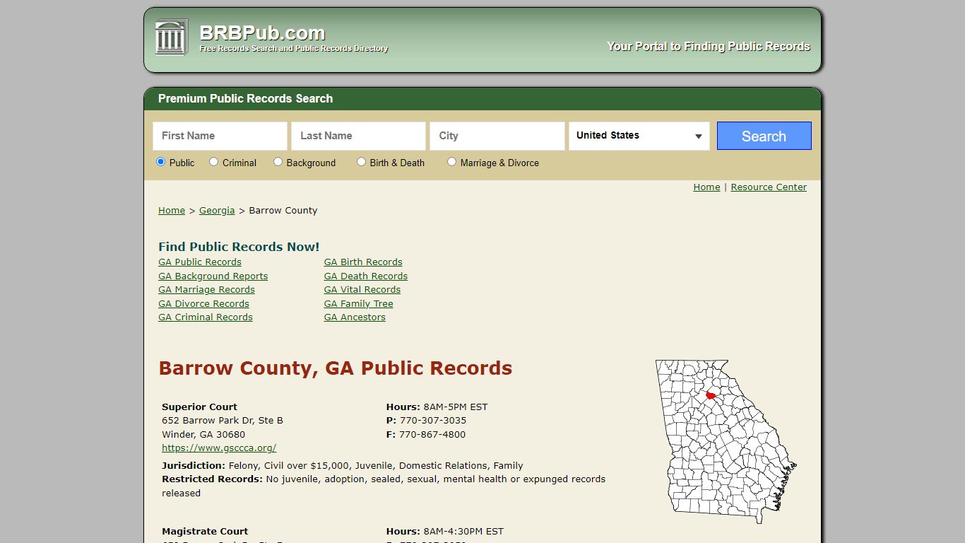 Barrow County Public Records | Search Georgia Government Databases