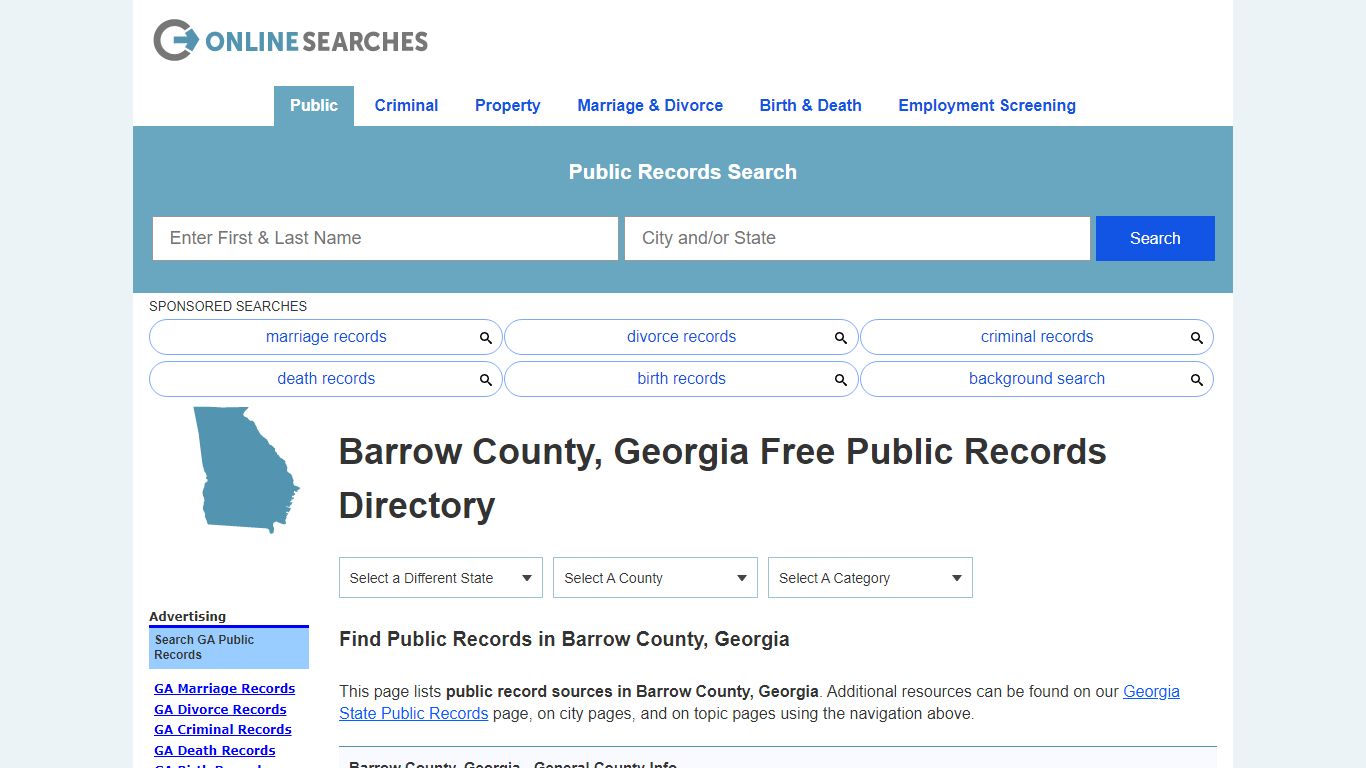 Barrow County, Georgia Public Records Directory