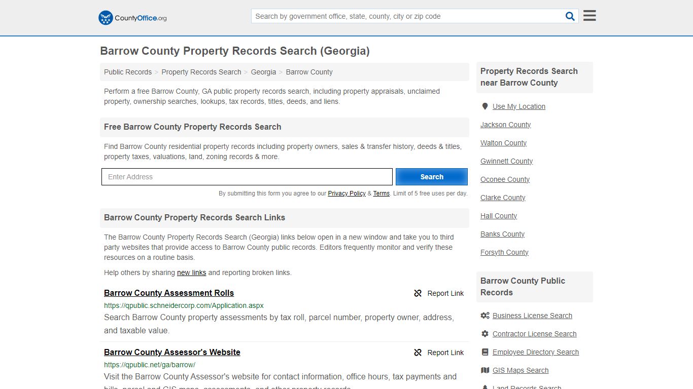 Barrow County Property Records Search (Georgia) - County Office