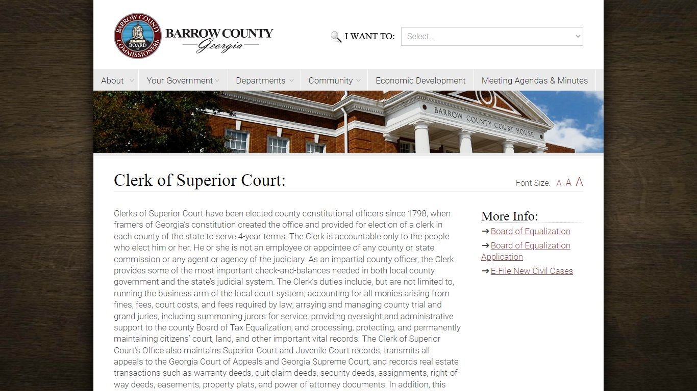 Barrow County Georgia Clerk of Superior Court